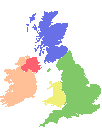 Les Iles Britanniques, le Royaume Uni, l'Irlande: géographie de base